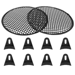 Unique Bargains Metal Mesh Car Audio Speaker Cover 12.2" Black 2 Pcs - 1 of 4