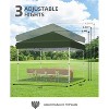 10x10 Pop Up Canopy with 1 Sidewall, Beach Tent 3 Adjustable Heights,UV Protection, Outdoor Sun Shade Events, Parties, Camping - 2 of 4