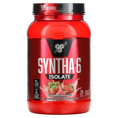 BSN Syntha-6® Isolate, Protein Powder Drink Mix, Strawberry Milkshake, 2.01 lbs (912 g)