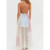 Nmoder  Women Floral Flowy Maxi Dress Long Dress Cute Spaghetti Strap V Neck Low Cut Beach Sundress - 4 of 4