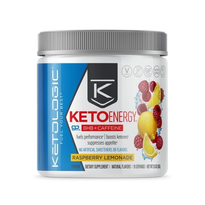 KetoLogic Energy Vegan BHB Salts - Raspberry Lemonade - 2.9oz