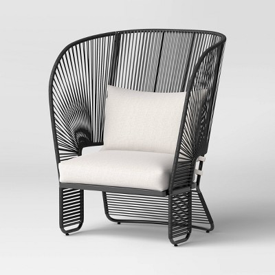 Mackworth Patio Statement Armless Chair Black - Threshold™