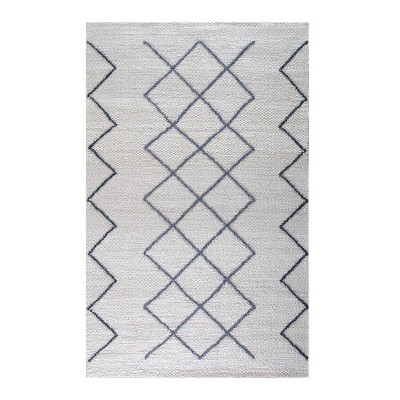 Anji Mountain 5'x7' Kingston Diamond Area Rug Gray/Blue/Ivory