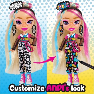 Andi 12-inch Multicolored Hair Fashion Doll with DIY Craft Accessories