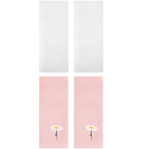 REGALWOVEN 4 Pcs Cotton Soft Absorbent Bathroom Hand Towels for Home Dcor 13" x 30" - 1 of 4