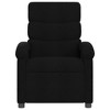 vidaXL Black Fabric Massage Recliner Chair - Adjustable Lounge Armchair For Elderly With Vibration, Manual Recline, Padded Comfort - image 4 of 4