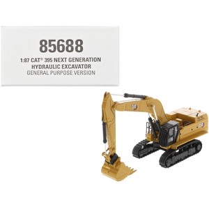 CAT Caterpillar 395 Next-Generation Hydraulic Excavator Yellow w/Tools "High Line Series" 1/87 Diecast Model by Diecast Masters - 1 of 4