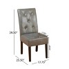 Coolbibila Faux Leather Dining Chairs Set of 2,Button Tufted Dining Room Chairs,High Back,Rubberwood Legs Mid Century Style Dinner Chairs - 4 of 4
