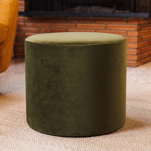 Round Pouf of Soft and Modern Design for Living Room in Velvet