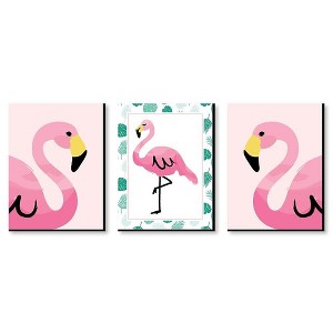 Big Dot of Happiness Pink Flamingo - Tropical Summer Nursery Wall Art, Kids Room Decor & Home Decor - Gift Ideas - 7.5 x 10 inches - Set of 3 Prints - 1 of 4