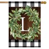 Wreath Monogram L Double-Sided House Flag Everyday 28" x 40" Briarwood Lane - 2 of 4