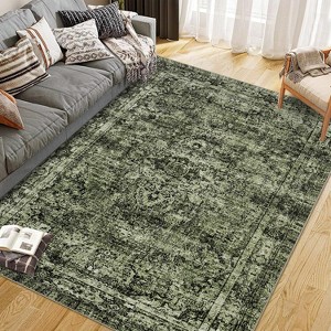 Coucheta Washable Low Pile Area Rug , Non-Slip Indoor Outdoor Carpet for Living Room Bedroom Kitchen, Multi-Color & Size - 1 of 4