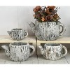 Slickblue Rustic Cement Teapot Flower Planter, Multi-Purpose Decorative Pot for Succulents or Flowers, 7.87"x5.1"x4" - 3 of 4