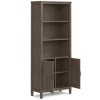 72" Rowan Bookcase Smoky Brown - Wyndenhall: Solid Hardwood, Adjustable Shelves, Storage Cabinet - 2 of 4