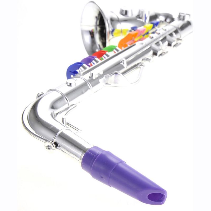 Link Ready! Set! Play! Saxophone with 8 Colored Keys Musical Instrument Early Education Toy for Kids, 2 of 9