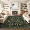 Washable Rugs for Living Room Non Slip Botanical Floral Bedroom Carpet Non-Shedding Low Pile Floor Cover Ultra-Soft Indoor Carpet for Kitchen - 2 of 4