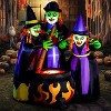 Joyfy 6 FT Halloween Inflatables Outdoor Decoration, Three Witch Around Cauldron Inflatable for Halloween Yard Garden Lawn Outdoor Indoor Decoration - 4 of 4