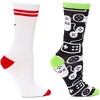 Zodaca Video Game Lovers Crew Socks for Girls, Fun Gift Set (One Size, 2 Pairs)0 - 4 of 4