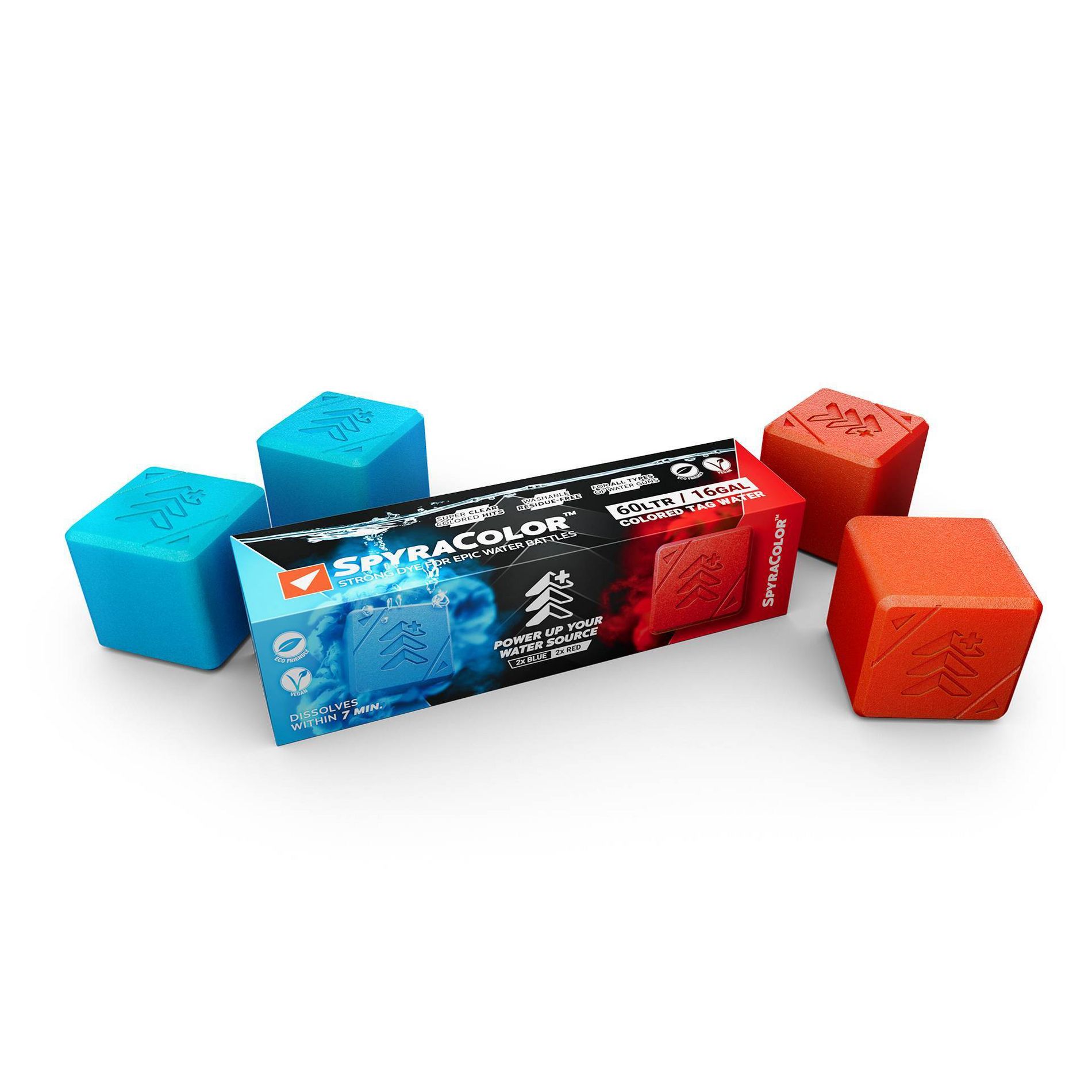 Spyra Color Vibrant Water Dye - 4pck Blue/Red: Toy Blaster Accessories for Kids