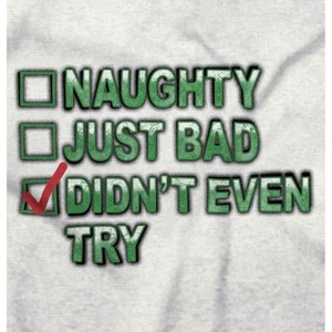 Christmas List Naughty Bad Didn't Try Sweatshirt for Men or Women Brisco Brands - 1 of 4