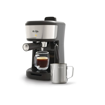 Mr. Coffee 4-Shot Steam Espresso, Cappuccino, and Latte Maker with Stainless Steel Frothing Pitcher