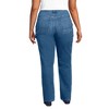 Lands' End Women's Soft Denim High Rise Rail Straight Leg Utility Jeans - 2 of 4