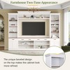 Whisen Ample Storage Space TV Stand with Adjustable Shelves, Wall Unit Set with Bridge for TVs Up to 75'' - 4 of 4