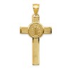Black Bow Jewelry 14k Yellow Gold San Benito 2-Sided Crucifix Cross Pendant - 3 of 4