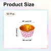 Unique Bargains Round-Grid Greaseproof Single-sided Aluminum Foil Cupcake Liners 50 Pcs - 2 of 4