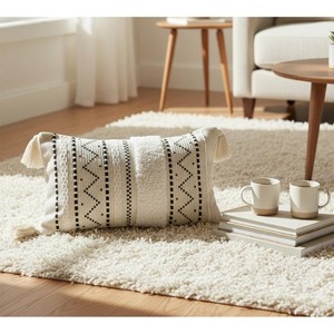 LISM 1 Pack Lumbar Throw Pillow Cover,Rectangular Boho Pillowcase - 1 of 4