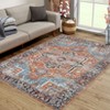 Vintage Floral Medallion Area Rugs for Living Room Bedroom, Washable Retro Accent Throw Carpet for Dining Room - 4 of 4