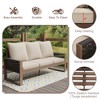 YARDSIGHT Durable Wooden Patio Sofa with Soft, Removable Cushions for Outdoor Living - 4 of 4