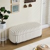 NicBex Modern Flip Top Footstool Oval Ottoman Bench with Hidden Storage,Upholstered Storage Bench for Living Room,Bedroom,Entryway - 3 of 4