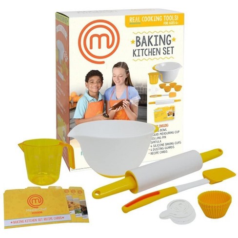 JoyTown Kids Cooking and Baking Set with Storage Case –Complete Cooking  Supplies for The Junior Chef with Cookbook, Knives, Timer, Kids Baking Kit  for