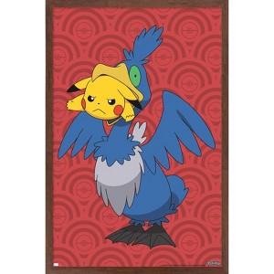 Trends International Pokémon - Pikachu and Cramorant Framed Wall Poster Prints - 1 of 4