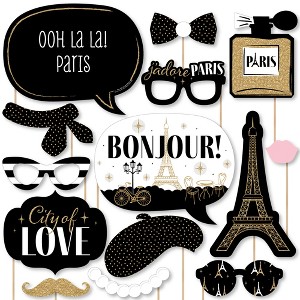 Big Dot of Happiness Stars Over Paris - Parisian Themed Party Photo Booth Props Kit - 20 Count - 1 of 4