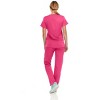 Hey Collection Women Scrubs Set 4-Way Stretch Mock Neck Top with Straight Leg Scrub Pants with Four Pockets - 2 of 4