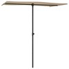 vidaXL Garden Parasol Taupe Polyester, Aluminum 70.9 x 43.3 in Rotatable - 3 of 4