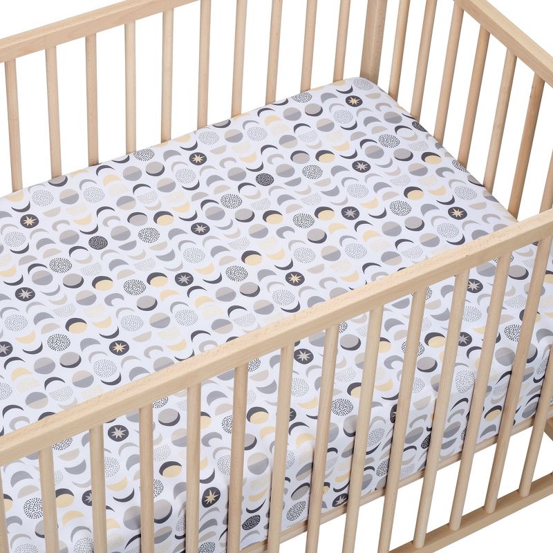 Bedtime Originals Celestial Moon/Stars 2-Pack Fitted Crib/Toddler Sheet Set, 5 of 10