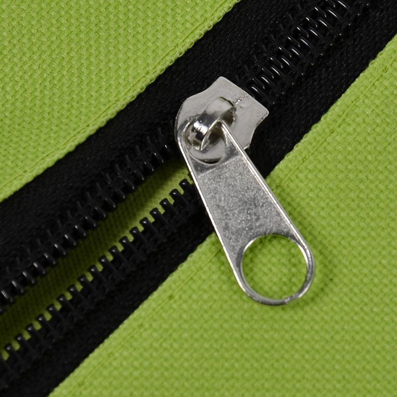 PiccoCasa Portable Handy Foldable Bag Wheel Cart Shopping Polyester Plastic Utility Storage Carts 11"x7.1"x22.8" Green 1 Pc, 5 of 8