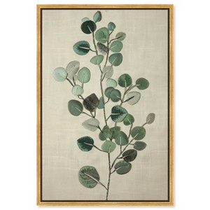 Art Remedy Eucalyptus Embroidery Minimalistic Botanical and Floral Art Prints Framed - 1 of 4