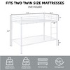 NicBex Bunk Bed,Low Profile Bunk Bed Frame with Ladder and High Guardrail,Twin Size Bed Frame for Kids Teens,No Box Spring Needed - 4 of 4
