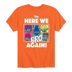 Boys' - Trolls - Here We Bro Again Branch and Brothers Short Sleeve Graphic T-Shirt - 1 of 4