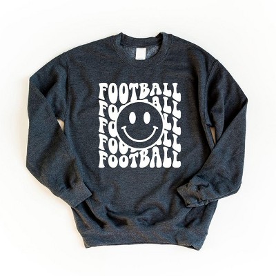 Simply Sage Market Women's Graphic Sweatshirt Football Smiley Face