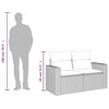 vidaXL Garden Sofa Black, Cream White - 4 of 4