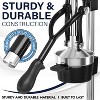 Eurolux Professional Cast Iron Citrus Juicer, Manual Hand Press, Heavy Duty, Stainless Steel Cup, Black - 3 of 4
