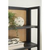 Signature Design by Ashley Abyard 5 Shelf Rattan Bookcase, Black - 3 of 4