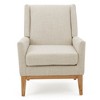 Fabric Mid-Century Modern Accent Chair with Padded Cushion, Comfortable Seating, and Suitable for Home or Office - 3 of 4