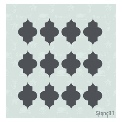 Stencil1 Quatrefoil Repeating - Stencil 5.75" x 6"