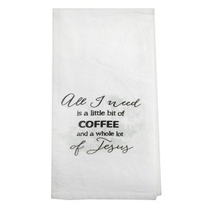 Manual Woodworks and Weavers Coffee and Jesus Kitchen Tea Towel Set of 6, 16x28 Cotton - 1 of 3